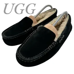 【B4529】 UGG australia アグオーストラリア Ansley アンスレー モカシン ブラック スエード シープスキン ボア ステッチ