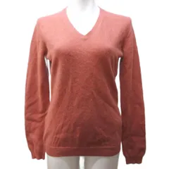 ユニクロ UNIQLO カシミヤ ニット セーター Vネック 長袖 M ピンク 系 0127