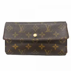 【6da0121】ルイヴィトン 三つ折り長財布 モノグラム ポルトフォイユ インターナショナル  M61215 ブラウン【中古】メンズ レディース ユニセックス