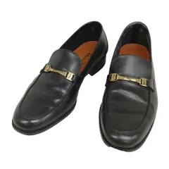サルヴァトーレフェラガモ Salvatore Ferragamo ヴァラ ビット ローファー スリッポン レザー シューズ 7.5 EE ブラック