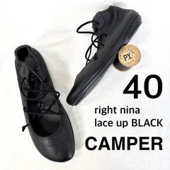 未使用級 カンペール ライトニナ レースアップ バレエシューズ