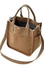 レディース キャンバス 斜め掛け 手提げ 仕切り ミニトートバッグ