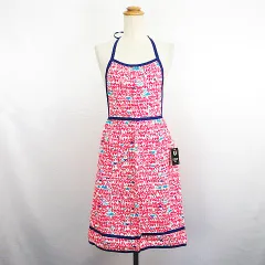 エマニュエル ウンガロ Emanuel Ungaro  paris エプロン 総柄 ロゴ ハート コットン レッド系 ※EKMのサムネイル