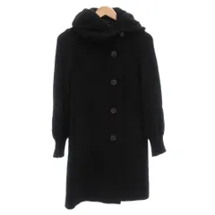 ケーティー キヨコ タカセ  K.T KIYOKO TAKASE コート 9 アンゴラ ロング ニット切替 黒 ブラック /AE IBO85