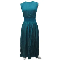 ケイトスペード KATE SPADE シルクワンピース ノースリーブ マキシ ロング 絹 シルク XXS 緑 グリーン K5152 IBO87