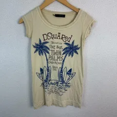 DSQUARED2 ディースクエアード Tシャツ ロゴプリント ベージュ XSサイズ レディース 古着 Y2K ストリート