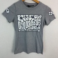 DSQUARED2 ディースクエアード Tシャツ ロゴプリント グレー Sサイズ レディース 古着 モード ストリート　Y2K　ピチt