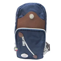 オロビアンコ OROBIANCO ボディバッグ スリングバッグ ショルダー ナイロン 切替 レザー 紺 茶 ネイビー ブラウン 1111