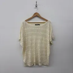 ラルフローレン ケーブル 半袖 ニット レディース 3XL