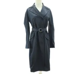 ブルックスブラザーズ BROOKS BROTHERS 近年 トレンチ ベルテッド コート ジャケット ダブル 紺 ネイビー 36 約S 