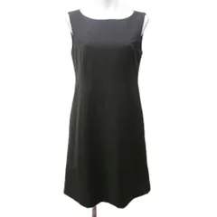 フォクシーニューヨーク FOXEY NEW YORK Valuable ワンピース ドレス ストレッチ プリーツ ノースリーブ ひざ丈 40 約M 茶 ブラウン 系 30889 IBO84 1120