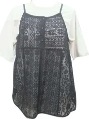 キャミソール Keitto ケイット レース KCKS6210-24 ブラック M寸