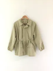 (新) ベージュ ハーフ マウンテンパーカー ウィンドブレーカー アウター ジャケット