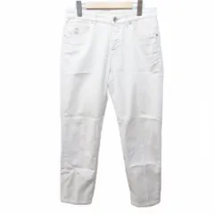 ブルネロクチネリ BRUNELLO CUCINELLI デニムパンツ ジーンズ テーパード ストレッチ 44 約S 白 ホワイト IBO89 0303