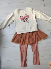 next女の子ラウンドTシャツ+スカートレギンス(120)