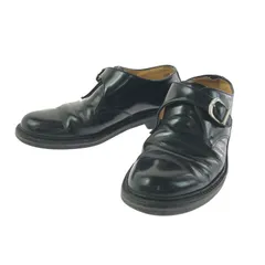 【中古品】REGAL リーガル SINGLE MONK STRAP LEATHER SHOES BLACK JU16 シングル モンク ストラップ レザーシューズ 靴 【164-260214-rt-08-tag】
