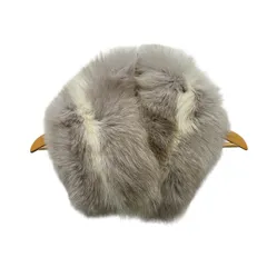 SAGAFURS(サガファー) マフラー美品  - ライトグレー×アイボリー ティペット ファー