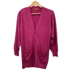 MISSONI(ミッソーニ) カーディガン レディース - ピンク 長袖/カシミヤ/シルク/肩パッド