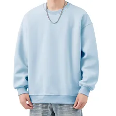 [Ｋａｙｉｙａｓｕ] トレーナー メンズ スウェットシャツ 9.4オンス 無地 大きいサイズ 長袖Tシャツ ゆったり カジュアル クルーネック トップス プルオーバー ロングT 通勤通学 スポーツ 春秋冬服 男女兼用(L ライトブルー)