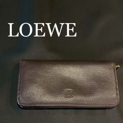美品 LOEWE ブラウンレザー長財布 保存袋付き - メルカリ