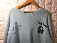 OY オーワイ バック刺繍 ワンポイント刺繍 スウェット ライトブルー 