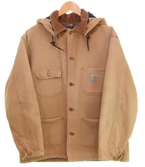 カーハート Carhartt ミシガン チョア コート MICHIGAN CHORE COAT フード付き DUCK JACKET ダック MADE in MEXICO メキシコ製 ジャケット ブラウン Lサイズ 103MT-4268のサムネイル