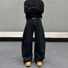 【早い者勝ち】極太 バギーデニム ブラック Mサイズ Y2K ストリート　韓国