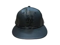 NEWERA (ニューエラ) レザーキャップ GENUINE LEATHER CAP 本革 MLB ニューヨークメッツ 60585326 F ブラック メンズ/006のサムネイル