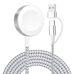 【2026新設計】POLINK 2in1 USB A+C for アップルウォッチ 充電器 Apple Watch 充電器 充電ケーブル ワイヤレス 充電機 マグネット式充電ケーブル 持ち運び便利 軽量 急速充電器 Apple Watch Series11/1