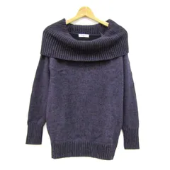 ナチュラルビューティーベーシック オフショルダーニット 長袖 トップス レディース Mサイズ パープル NATURAL BEAUTY BASIC 【中古】