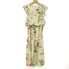 エイチアンドエム MAMA ノースリーブスワンピース 花柄 トップス レディース US Lサイズ アイボリー×レッド×グリーン H&M 【中古】