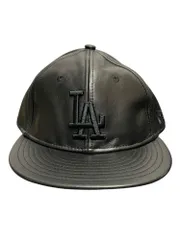 NEWERA (ニューエラ) レザーキャップ GENUINE LEATHER CAP 本革 MLB ロサンゼルスドジャース 60585323 F ブラック メンズ/025のサムネイル