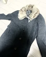 ヴィンテージ日本女子スタイル 姫ギャル コード ファー WHO フード ボタン ダウン y2k 量産型地雷系