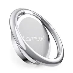 スマホリング 4 薄い 180度 360度回転式 : Lomicall 携帯電話 リングホルダー 片手持ち 携帯リング 指輪型 薄 フィンガーリング 薄型 アイホン 指リング スタンド機能 角度調整 丸型 取り外し 落下防止 車載磁石ホルダー対応 iPho 1のサムネイル