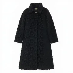 49d5 《極美品》 LEONARD FASHION レオナール OPERA オペラ フラワーモチーフ ジャカードコート 0348018 サイズ3 ブラック 日本製t18rのサムネイル