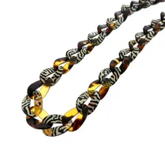 天然 鼈甲 べっこう 水杢 みずもく ロング ネックレス リバーシブル ♯1099010444-1