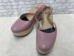 TOGA PULLA トーガプルラ ウッドソール 厚底 パンプス 38 ピンク