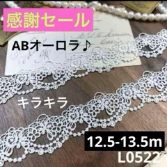 ハンドメイド素材　デザインレース キラキラケミカル　13.5~14m