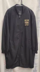 MLB NEW YORK NEW YORK YANKEES ロング MA-1 ブラック アウター