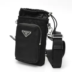プラダ / PRADA　Re-Nylon スマートフォンケース / ショルダーポーチ　2ZH155　ナイロン/レザー　ブラック 【中古】