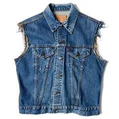 70s Levis 70505 デニム カットオフ ベスト / 70年代 アメリカ製 ビンテージ リーバイス ジャケット トラッカー