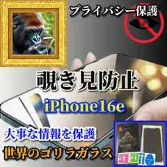売れ筋商品☆プライバシー保護☆【iPhone16e】強化ガラスフィルム 指紋防止 飛散防止 ラウンドエッジ加工 簡単貼り付け 高硬度9H《高品質ゴリラガラス》覗き見防止フィルム
