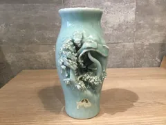 113 砥部焼　花瓶　花器　壺　清月窯　送料無料