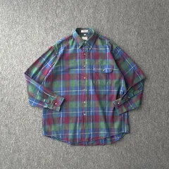 90s　00s　WINDSOR　デザインシャツ　チェック　グッドカラー　マルチ　ダブルブレンドフランネル　US古着