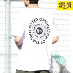 【ムラスポ公式】NEW ERA ニューエラ 半袖 Tシャツ メンズ バックプリント コットン Circle ロゴ ホワイト 14856718   NN1