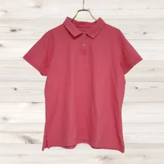 A1555 エルエルビーン L.L.Bean ポロシャツ 半袖(L) ピンク 無地 綿 レギュラーカラーのサムネイル