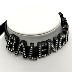 BALENCIAGA ストーン　チョーカー　ブラック BAENCIAGA バレンシアガ チョーカー ネックレス 551959 ラインストーン