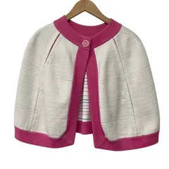 CHANEL/シャネル/ポンチョ/ケープ/サイズ38/40/P53252K068/ホワイト/ピンク/レディース/RS0844のサムネイル