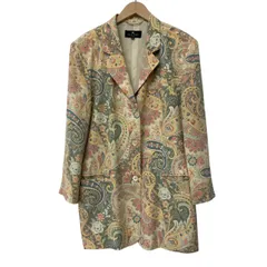 ETRO/エトロ/ペイズリー/花柄/シルク/ジャケット/サイズ48/大きいサイズ/レディース/RS0843のサムネイル