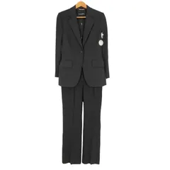 ドルチェアンドガッバーナ DOLCE&GABBANA イタリア製 ヴィスコース ウール 1Bテーラードジャケット セットアップ レディース  42